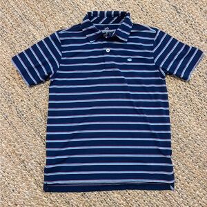 Southern Tide Performance striped polo. Kids size 8-10